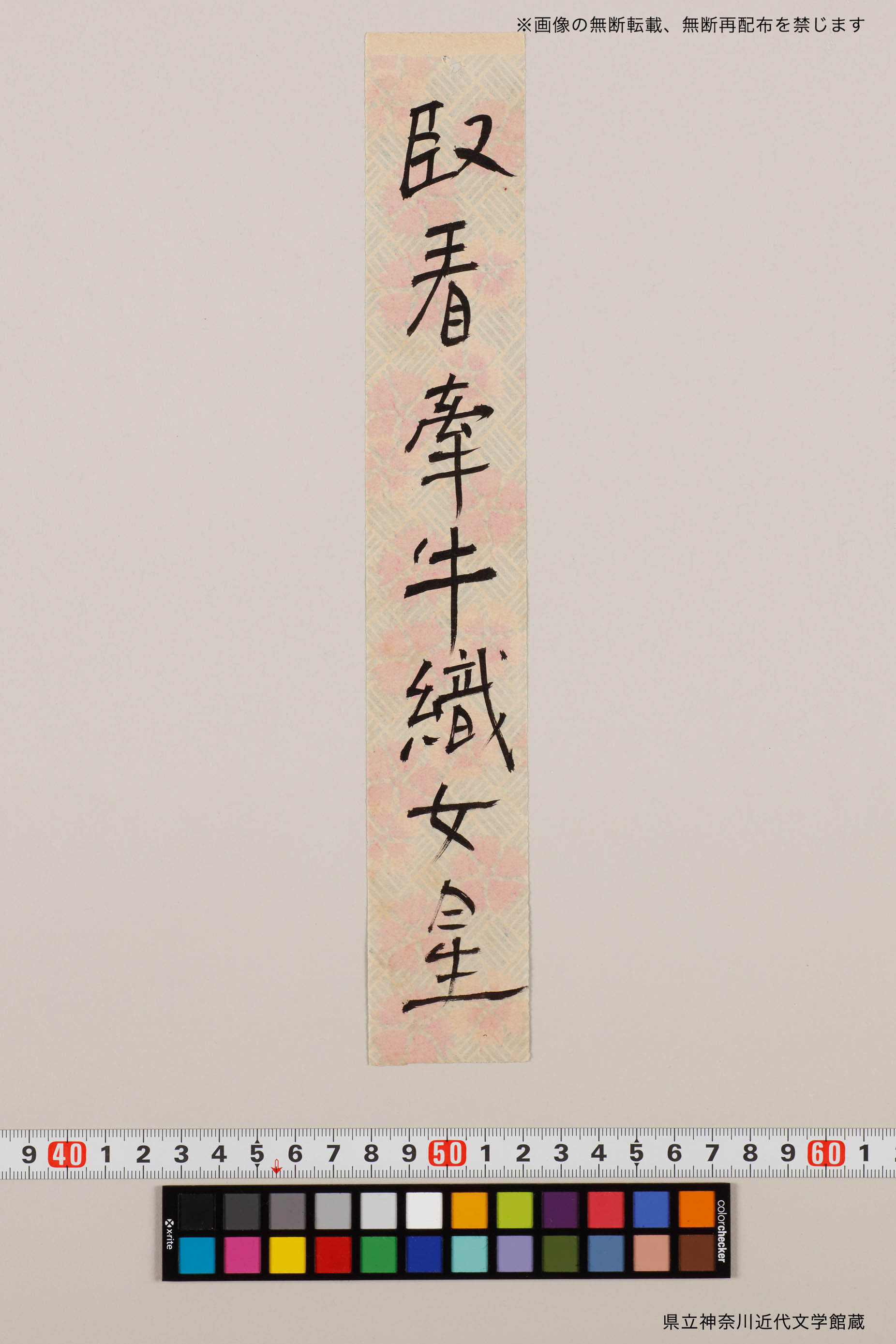 臥看牽牛織女星」（杜牧作） | 県立神奈川近代文学館所蔵 中島敦