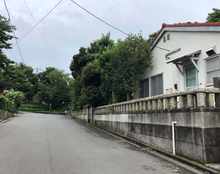 谷崎が暮らした山手町267番地(現・中区山手町267)の現在の様子。